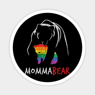 Rainbow Mama Bear Hug Love Support Parent Pride Lgbt Magnet